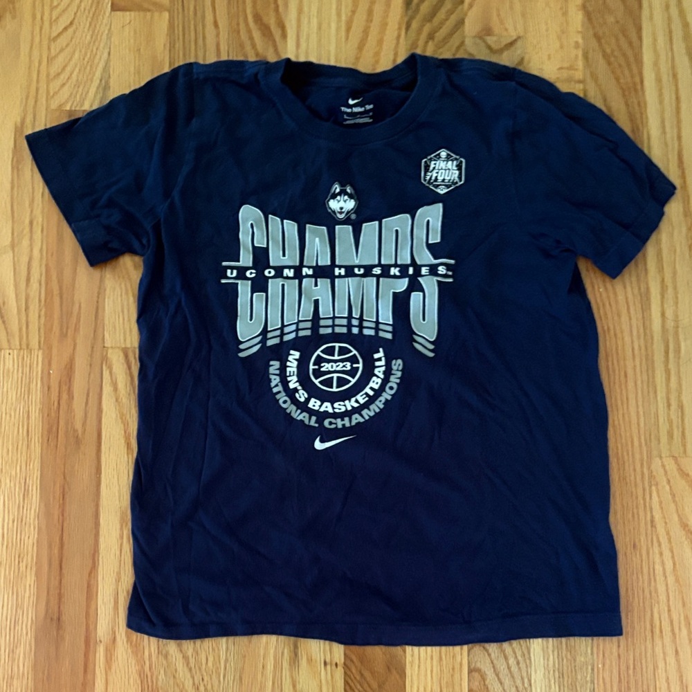 Nike Navy Blue UCONN 2023 Champs T-Shirt